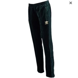 Adidas green velvet track pants NWT XS freebird